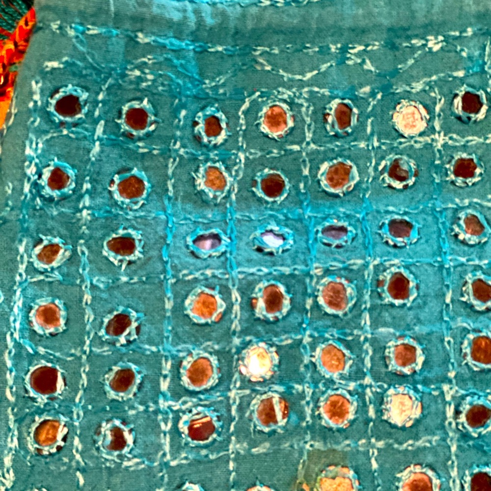 Purse with glass decorations everywhere